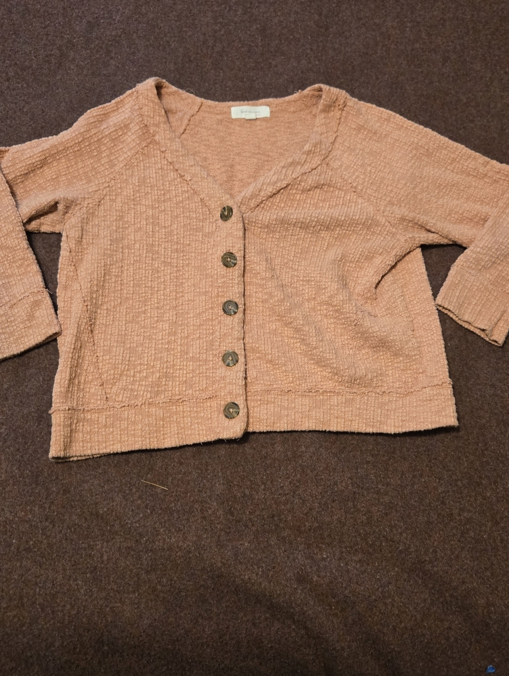 Two By Vince Camuto Coral Crop Textured Jacket Shirt Size XL